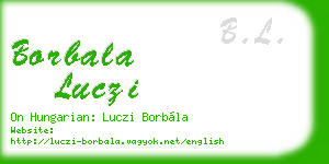 borbala luczi business card